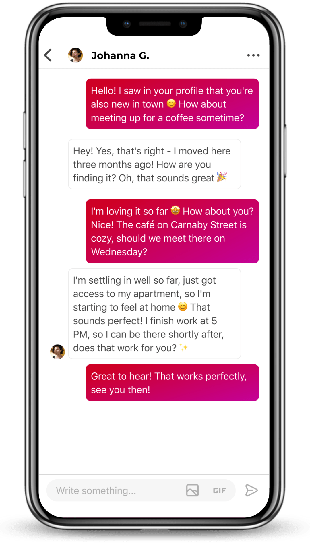 Gofrendly chat feature – Social app for women to make friends and connect through engaging conversations.